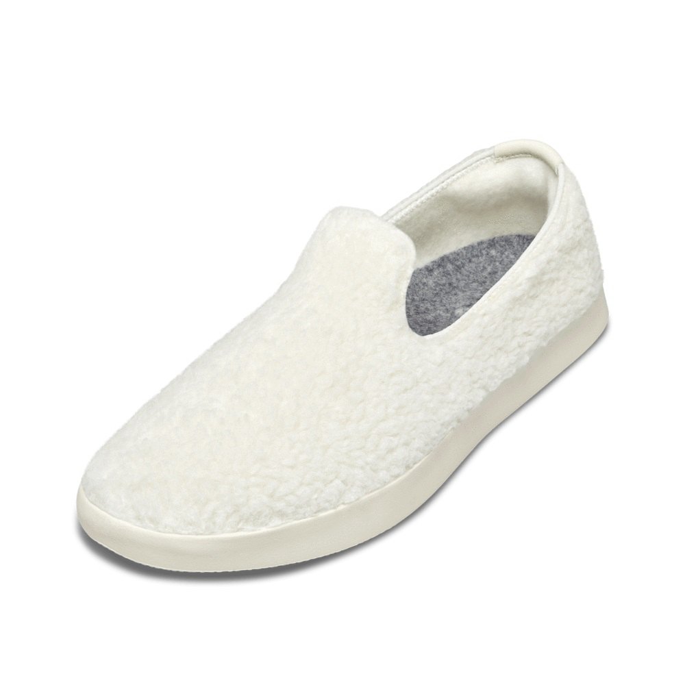 Allbirds Women's Slip-Ons White - Wool Lounger Fluffs - 24178NKRL